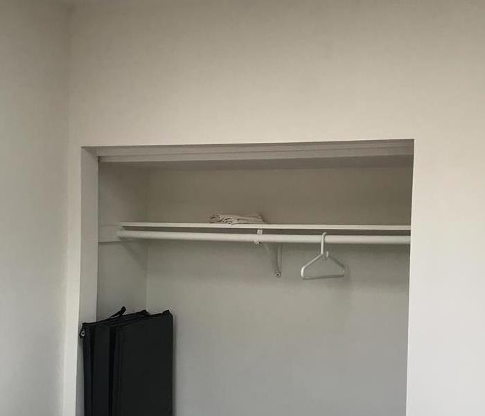 A clean closet free of soot