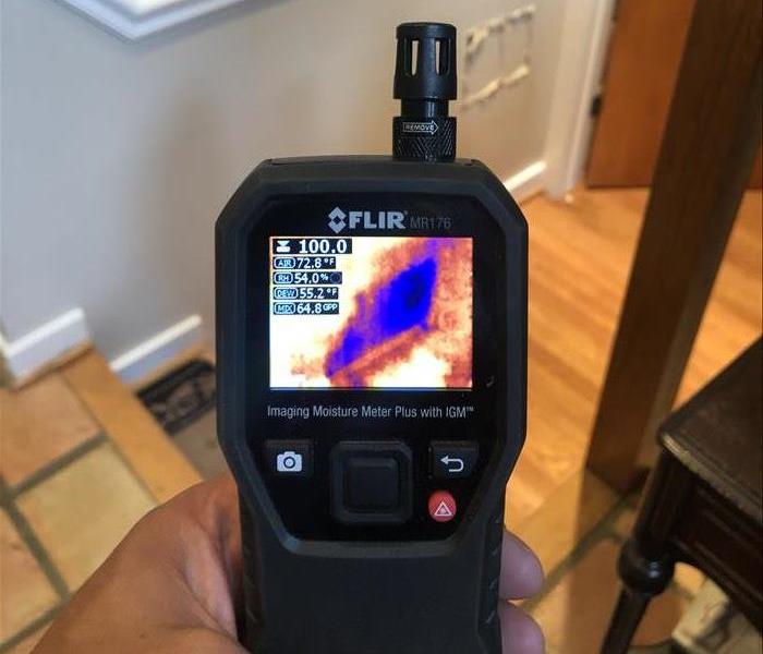 An infrared camera used to detect a leak