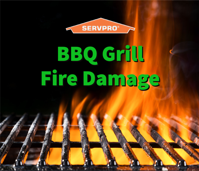 A grill fire that is out of control